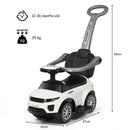 3-in-1 Toddler Push Car with Lights and Music – White