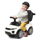 3-in-1 Toddler Push Car with Lights and Music – White
