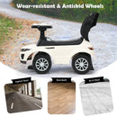 3-in-1 Toddler Push Car with Lights and Music – White