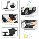 3-in-1 Toddler Push Car with Lights and Music – White