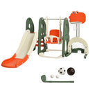 Toddler Slide and Swing Set with Football and Golf Games – Orange