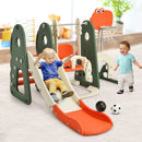 Toddler Slide and Swing Set with Football and Golf Games – Orange