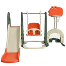 Toddler Slide and Swing Set with Football and Golf Games – Orange