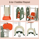 Toddler Slide and Swing Set with Football and Golf Games – Orange
