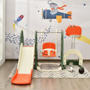 Toddler Slide and Swing Set with Football and Golf Games – Orange