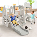 Toddler Slide and Swing Set with Football and Golf Games – White