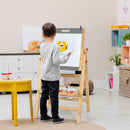 Folding Wooden Art Easel with Adjustable Height – Grey