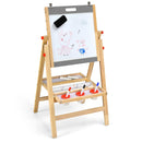 Folding Wooden Art Easel with Adjustable Height – Grey