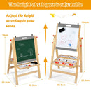 Folding Wooden Art Easel with Adjustable Height – Grey