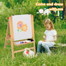 Folding Wooden Art Easel with Adjustable Height – Grey