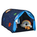 Kids Tunnel Play Tent with Mesh Windows and Carry Bag – Blue