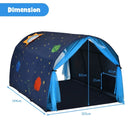 Kids Tunnel Play Tent with Mesh Windows and Carry Bag – Blue