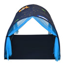 Kids Tunnel Play Tent with Mesh Windows and Carry Bag – Blue