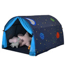 Kids Tunnel Play Tent with Mesh Windows and Carry Bag – Blue