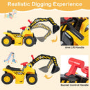 6V Kids Ride-On Excavator with Bucket and Storage – product view