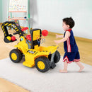6V Kids Ride-On Excavator with Bucket and Storage – product view