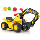 6V Kids Ride-On Excavator with Bucket and Storage – product view