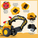 6V Kids Ride-On Excavator with Bucket and Storage – product view