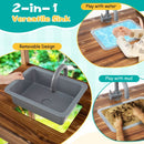 Outdoor Mud Kitchen with Canopy and Planting Boxes – Natural
