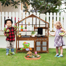 Outdoor Mud Kitchen with Canopy and Planting Boxes – Natural