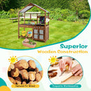 Outdoor Mud Kitchen with Canopy and Planting Boxes – Natural