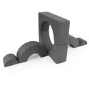 6-Piece Foam Arch Climbing Set with Suede Covers – Grey