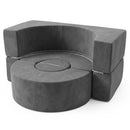 6-Piece Foam Arch Climbing Set with Suede Covers – Grey