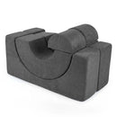 6-Piece Foam Arch Climbing Set with Suede Covers – Grey