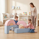 6-Piece Foam Arch Climbing Set with Suede Covers – Colourful