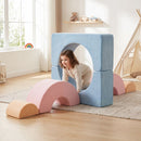 6-Piece Foam Arch Climbing Set with Suede Covers – Colourful
