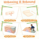 5-Piece Foam Climbing Set with Arches and Steps – Multicolour