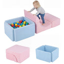 Foam Climbing Set with Ball Pit and Suede Covers – Pink