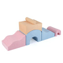 6-Piece Foam Climbing Set with Bridge and Arches – Multicolour