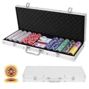 500-Piece Poker Chip Set with Carry Case – Silver