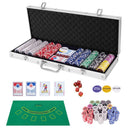 500-Piece Poker Chip Set with Carry Case – Silver