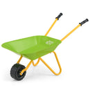 Kids Metal Wheelbarrow with Easy-Grip Handles – Light Green
