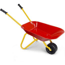 Kids Metal Wheelbarrow with Easy-Grip Handles – Red