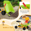 Kids Ride-On Sand Dumper with Working Shovel – Green