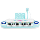 37-Key Kids Keyboard with Microphone and Music Stand – Blue