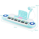 37-Key Kids Keyboard with Microphone and Music Stand – Blue