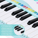 37-Key Kids Keyboard with Microphone and Music Stand – Blue