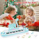 37-Key Kids Keyboard with Microphone and Music Stand – Blue