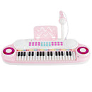37-Key Kids Keyboard with Microphone and Music Stand – Pink