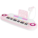 37-Key Kids Keyboard with Microphone and Music Stand – Pink