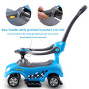 3-in-1 Toddler Push Car with Removable Handle – Blue