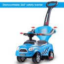 3-in-1 Toddler Push Car with Removable Handle – Blue