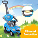 3-in-1 Toddler Push Car with Removable Handle – Blue