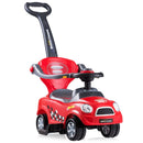 3-in-1 Toddler Push Car with Removable Handle – Red
