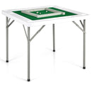 Folding Mahjong Table with Cup Holders – Green and White