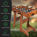 Folding Foosball Table with Two Balls – Brown